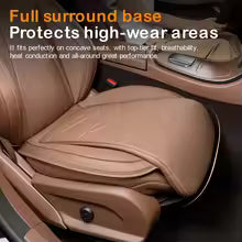 Nappa Leather Car Seat Cushion – Breathable Luxury Seat Pad for All-Season Comfort - Delicate Leather  