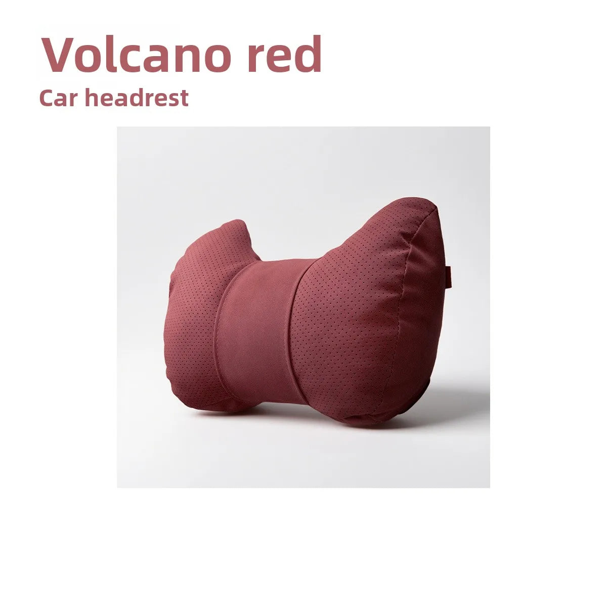 Universal Car Headrest Pillow – High-Quality Leather Cushion with Breathable Design, Neck and Lumbar Support Pillow - Delicate Leather  