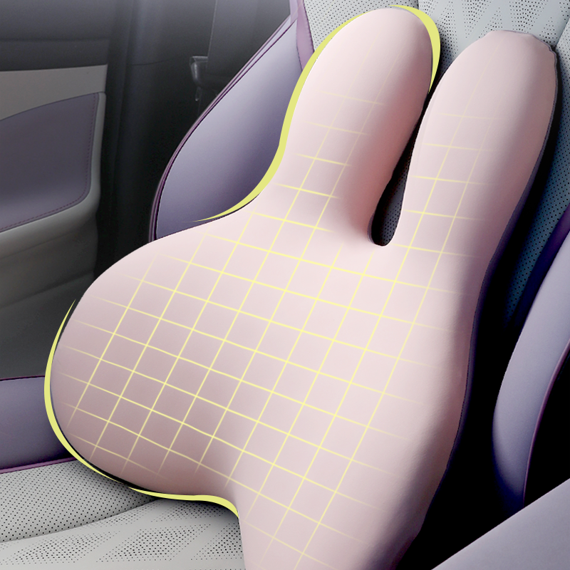 Memory Foam Car Headrest - Lumbar Support Cushion Set – Ergonomic Neck - Back Support Kit