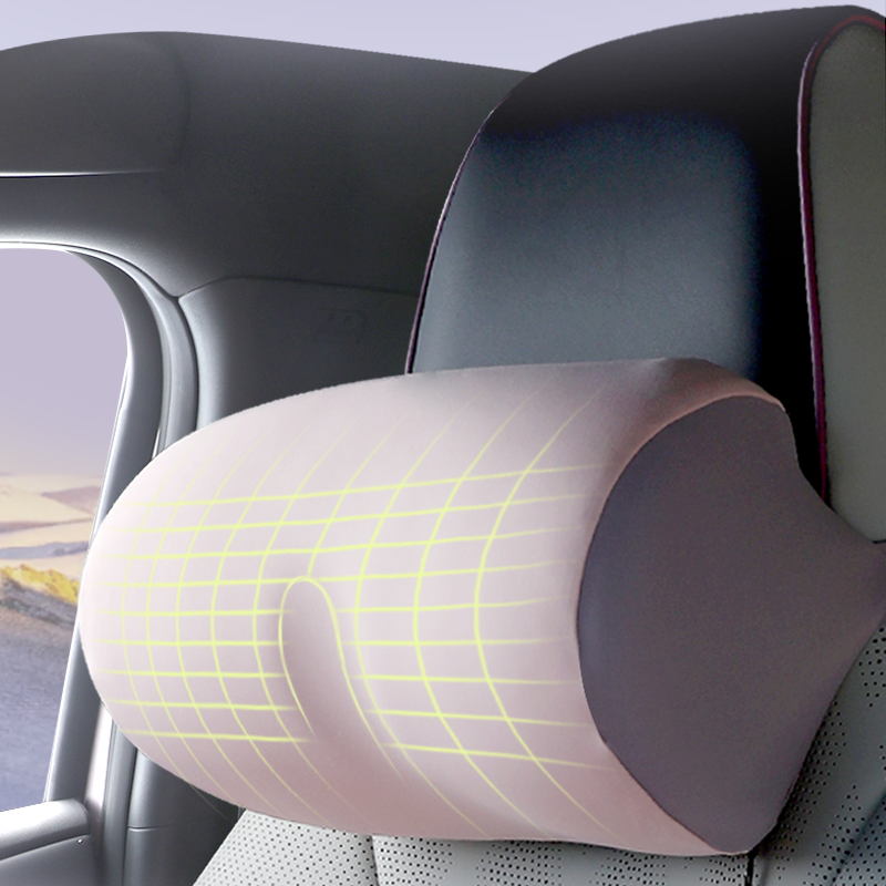 Memory Foam Car Headrest - Lumbar Support Cushion Set – Ergonomic Neck - Back Support Kit