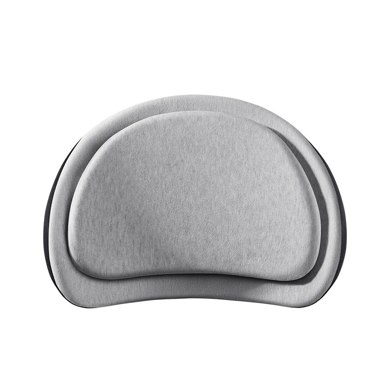 Universal Memory Foam Car Neck Cushion and Lumbar Support – Ergonomic Backrest Pillow for Driving Comfort - Delicate Leather  