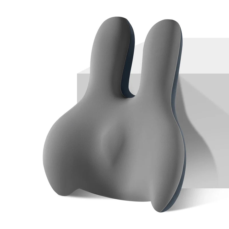 Memory Foam Car Booster Seat Cushion – Cartoon Rabbit Height Pad with Backrest - Delicate Leather  