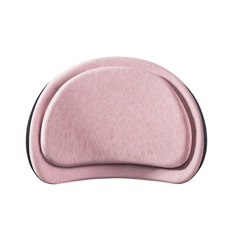 Universal Memory Foam Car Neck Cushion and Lumbar Support – Ergonomic Backrest Pillow for Driving Comfort - Delicate Leather  