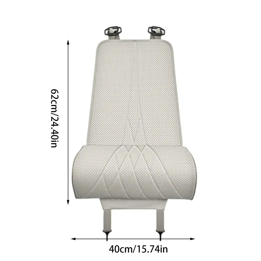 Driver Car Seat Extender - Leather Leg Support Cushion for Long Distance Driving - Memory Foam Knee Pad for Car, Truck, and Home Use - Delicate Leather  