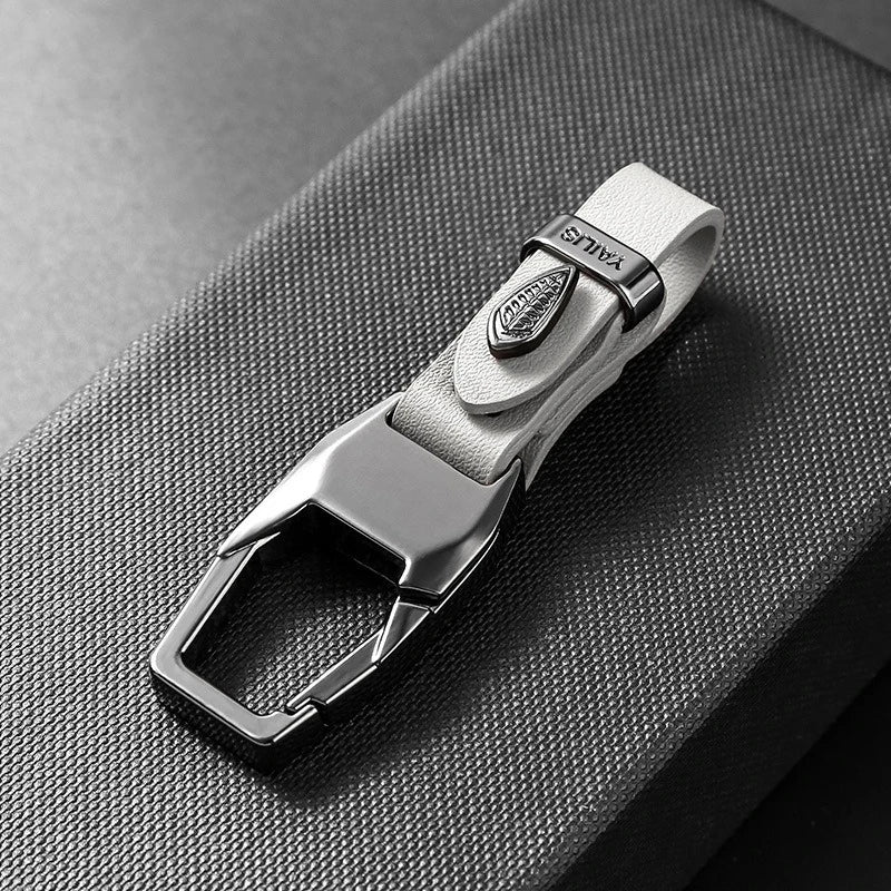 Premium Genuine Leather Keychain – Men’s Car Key Ring Holder with Anti-Loss Buckle, Key Strap Wallet Keyring Gift - Delicate Leather  