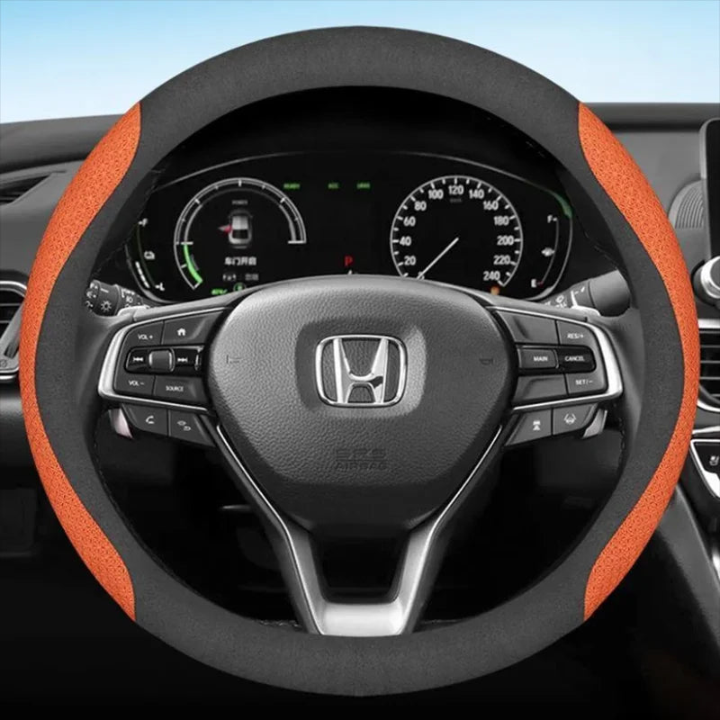 Car Steering Wheel Cover – Universal Fit , Non-Slip, Durable & Comfortable - Delicate Leather  