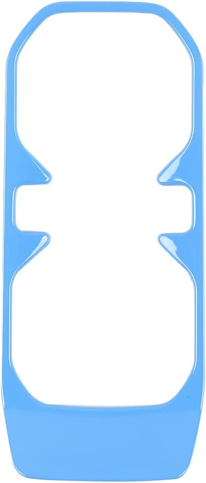 Front Water Cup Holder Trim Cover ABS Inner Accessories for Jeep Wrangler JL JLU 2018-2023 Gladiator JT Sport X Sahara Rubicon Light Blue - Delicate Leather