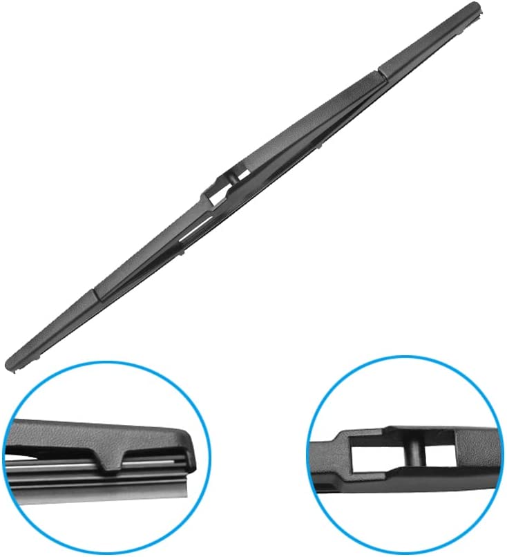 12 Inch Rear Windshield Wiper Blade Replacement Compatible with Toyota Highlander 2008-2018, Venza 2008-2015 RAV4 2006-2012 Dodge Journey Durango 2011-2018 - Delicate Leather