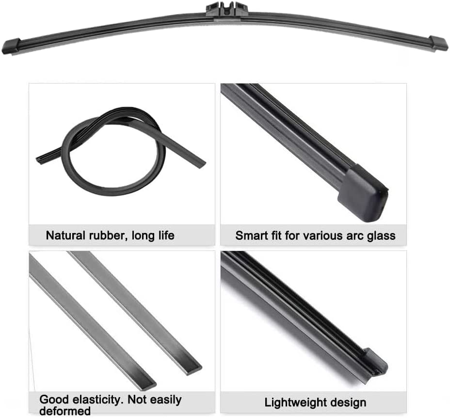 11 Inch Rear Windshield Wiper Blade Replacement Compatible with Ford Explorer 2011-2018, Escape 2013-2018, Lincoln MKX 2016-2018 Back Windscreen Wiper - Delicate Leather