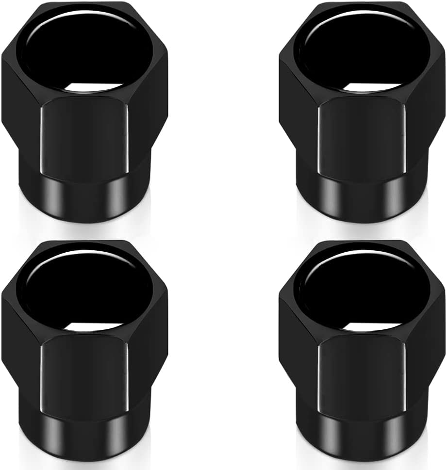 Tire Valve Stem Cap Wheel caps Compatible Seriestire Valve caps Metal Air Valve Cover Accessories 4 Pieces - Delicate Leather