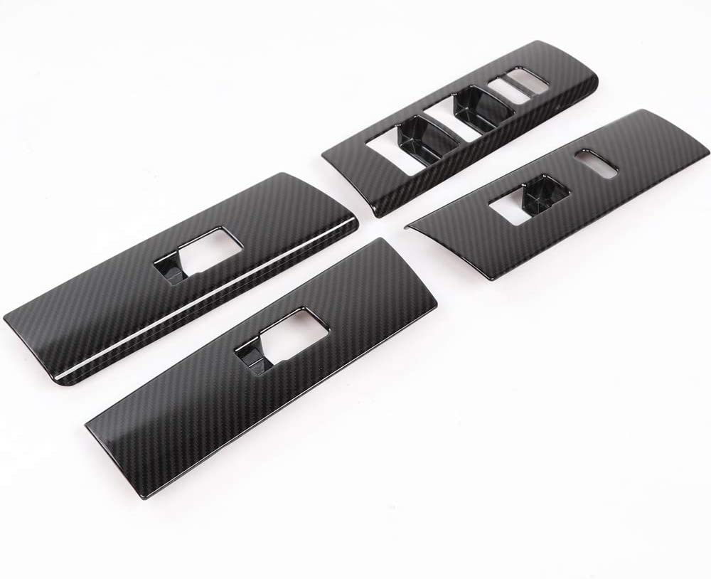 4runner Window Lift Switch Decoration Trim fit 4runner SUV 2010-2019 NOT Fit Right Hand Drive(Carbon Fiber Grain)