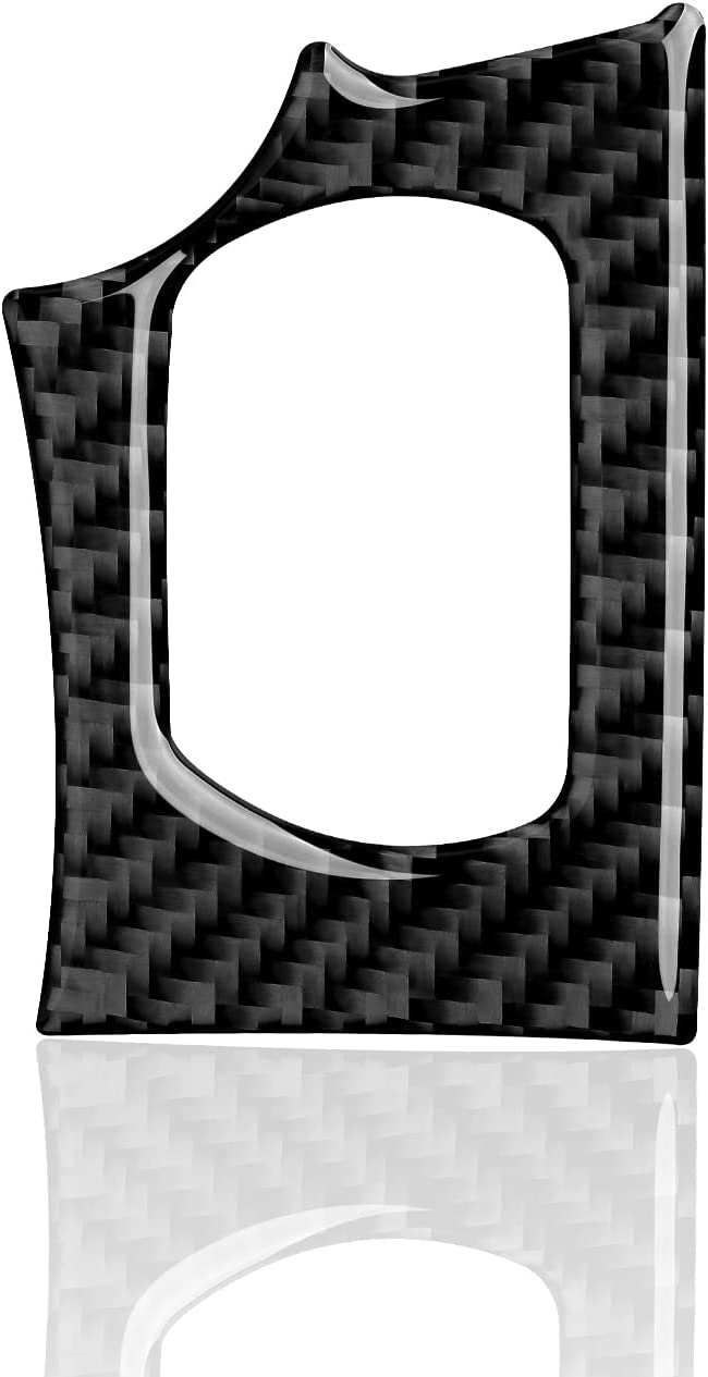 Car Engine Start Stop Button Sticker Decal Carbon Fiber Interior Trim Cover Compatible with C6 2005 2006 2007 Accessories - Delicate Leather  