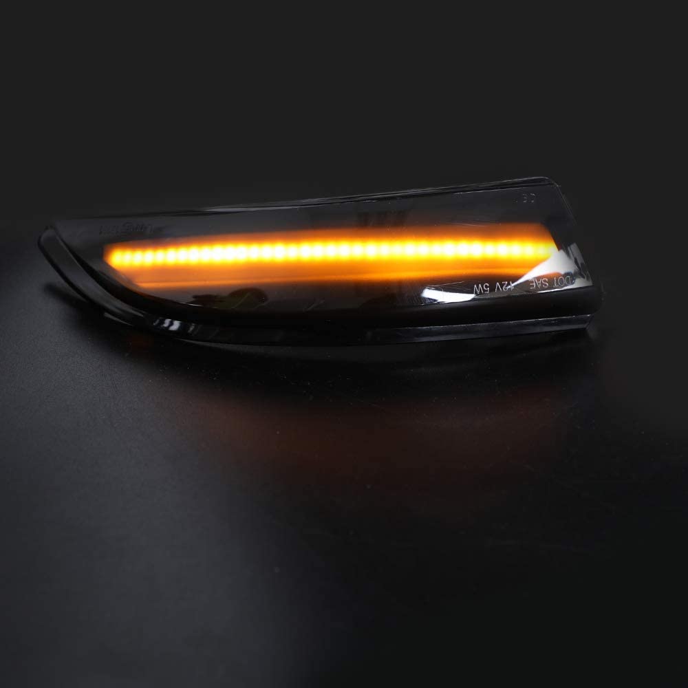 Dynamic Sequential Led Side Wing Rearview Mirror Lights Turn Signal Blinker Lamp for Ford Fiesta ST B-Max 2008-2017 - Delicate Leather