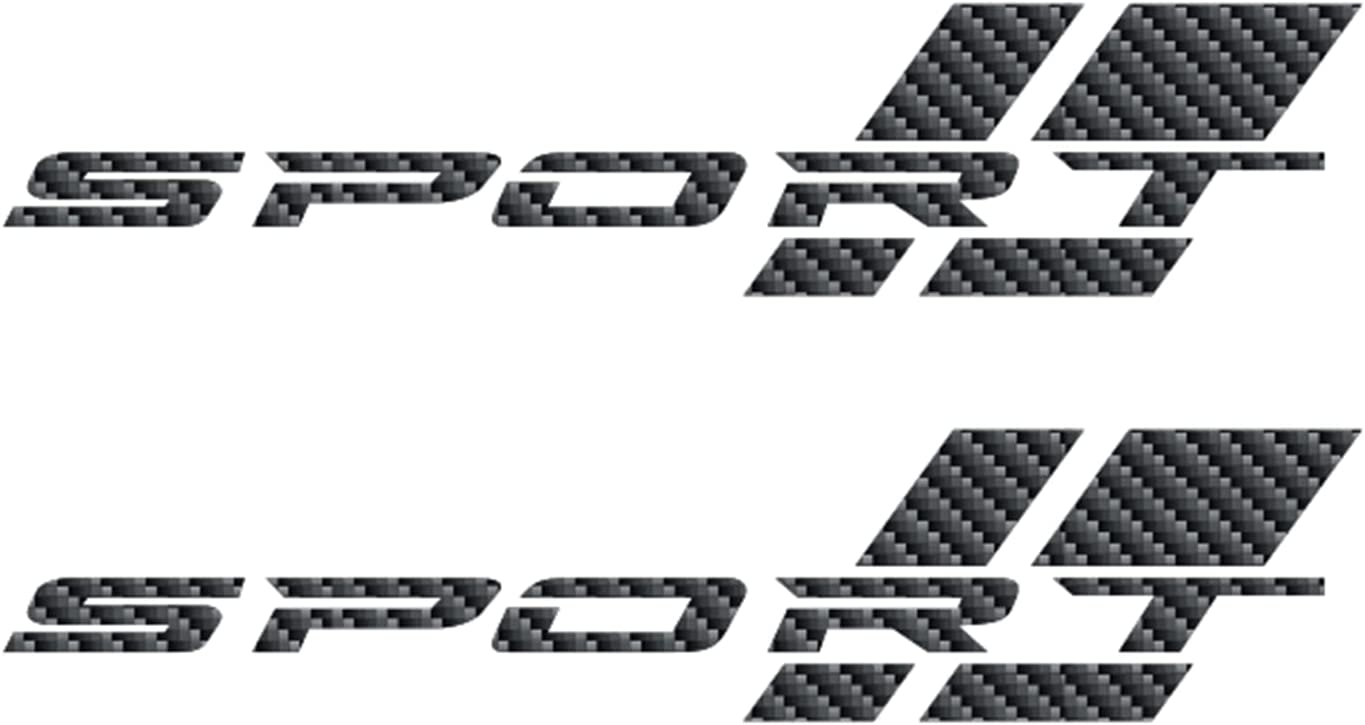2 Pcs 16 Inch Matte Black Sport Letter Logo Vinyl Decal Sticker Fit for All Cars Side