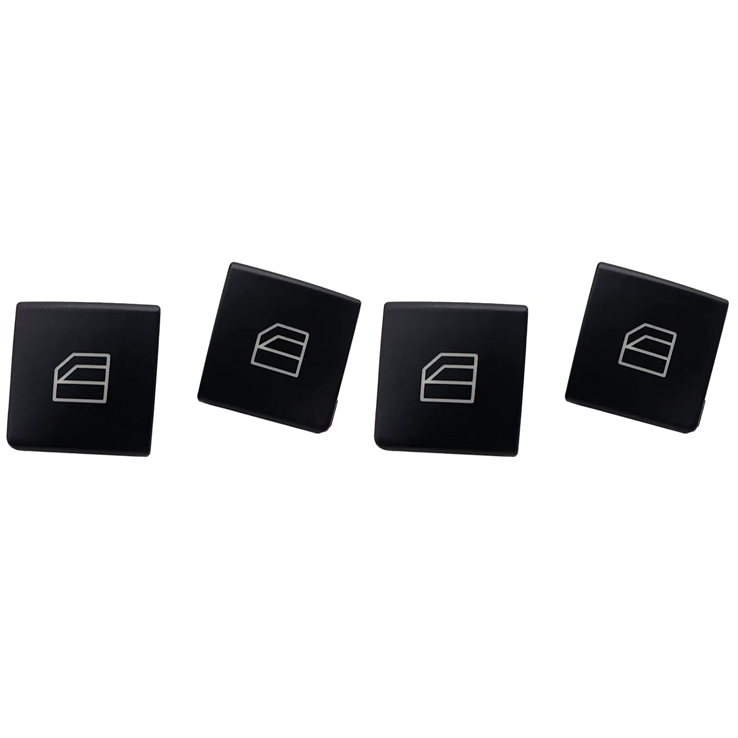 4PCS Car Power Window Master Switch Cap Cover Window Switch Cap Repair Button Cap Driver Compatible with Mercedes C E W204 S204 W212 S212 A207 C207 S212 E200 E250 E300 E350 B220 B180 B250 2518300290 - Delicate Leather