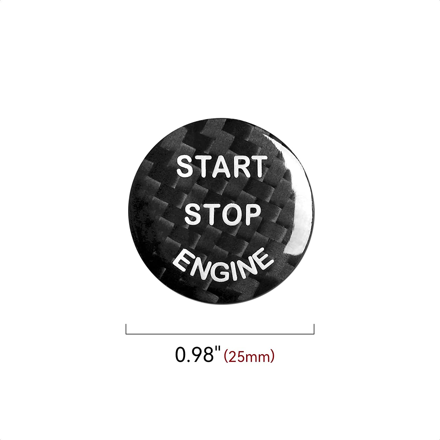 Car Engine Start Stop Button Cover Sticker Decals Push to Start Ignition Button Carbon Fiber Trim fits for Accessories, F Chassis