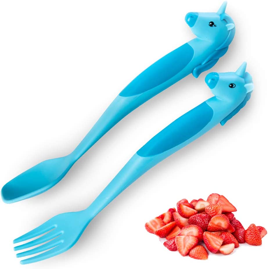 Utensil Set for Kids – Red Race Car Themed Fork and Spoon for Toddlers and Young Children – 2-Piece Set