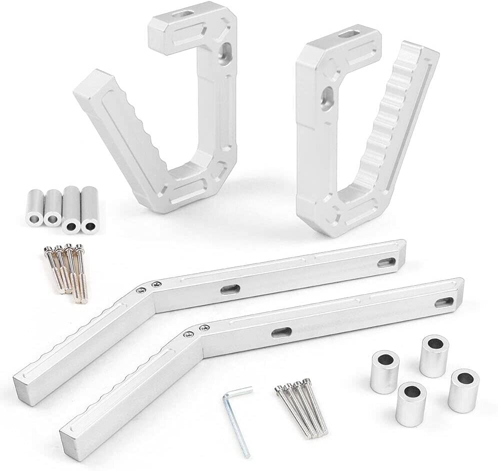 Aluminum Front & Rear Handles Grab Grab Bar Handle Kit Compatible with 2007 - 2018 Wrangler JK