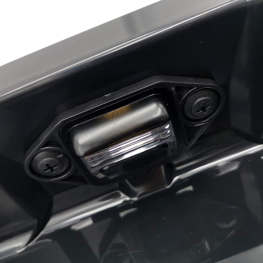 6C2Z-15434A20-AA Rear Cargo Exterior Outside Door Handle & License Plate Bracket Compatible with Ford E150 E250 E350 E450 Econoline Van - Delicate Leather