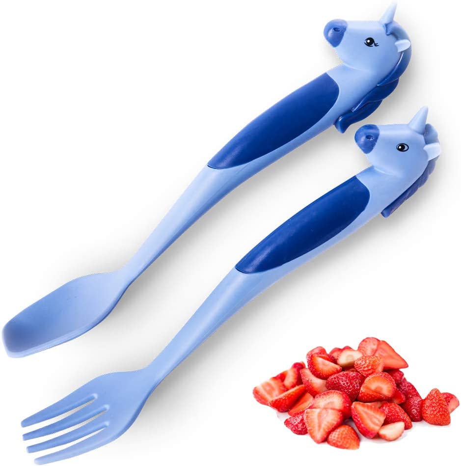 Utensil Set for Kids – Red Race Car Themed Fork and Spoon for Toddlers and Young Children – 2-Piece Set