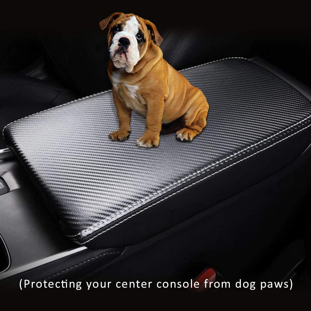 Car Console Cover Compatible with 2020 2021 2022 Honda Accord Accessories 2019 2018 Leather Armrest Cover Middle Arm Rest Dog Seat Protector Interior for Honda Accord Center Console - Delicate Leather