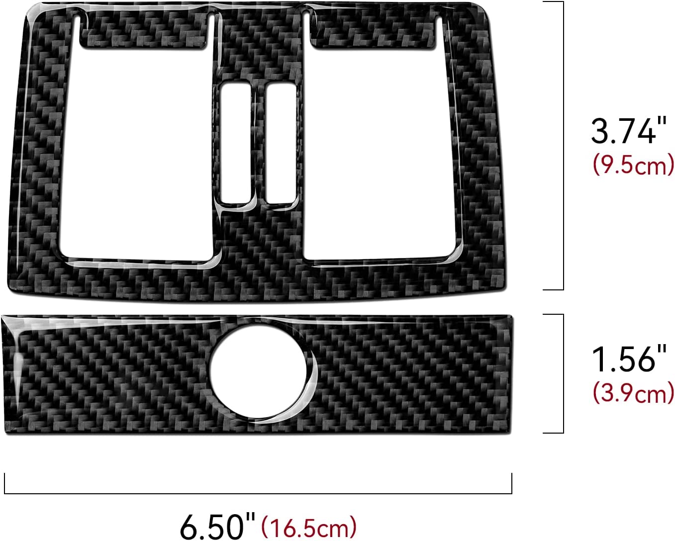 2PCS Car Air Vent Sticker Rear Row AC Frame Cover Decals Air Outlet Carbon Fiber Trim Compatible with BMW F30 F34 3GT Accessories - Delicate Leather