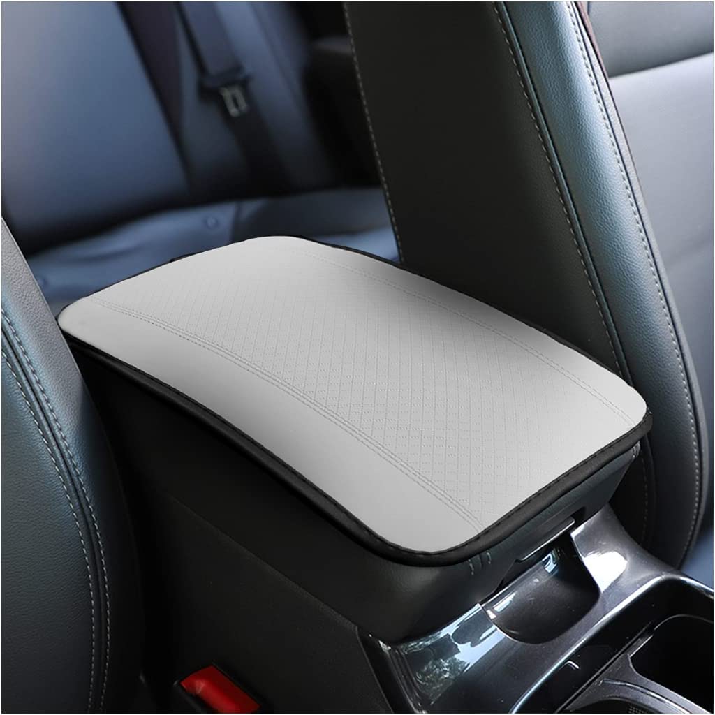 Car Armrest Storage Box Mat, Fiber Leather Car Center Console Cover, Car Armrest Seat Box Cover Accessories Interior Protection for Most Vehicle, SUV, Truck