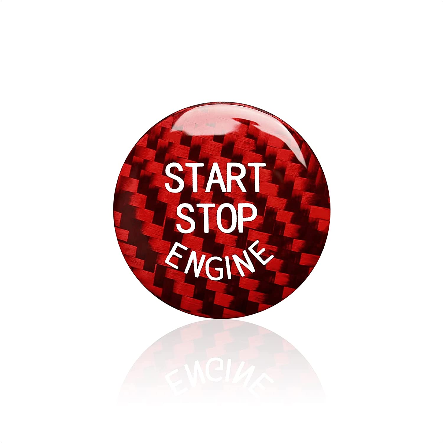 Car Engine Start Stop Button Cover Sticker Decals Push to Start Ignition Button Carbon Fiber Trim fits for Accessories, F Chassis