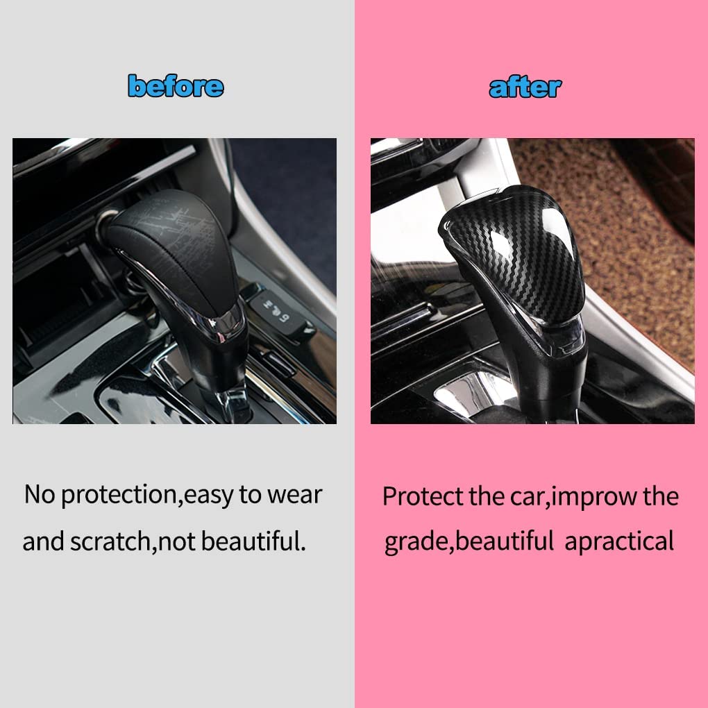 Auto Car Gear Shift Knob Cover Compatible with Honda Accord Sedan 9th Gen (2013-2017) Accessories - Delicate Leather