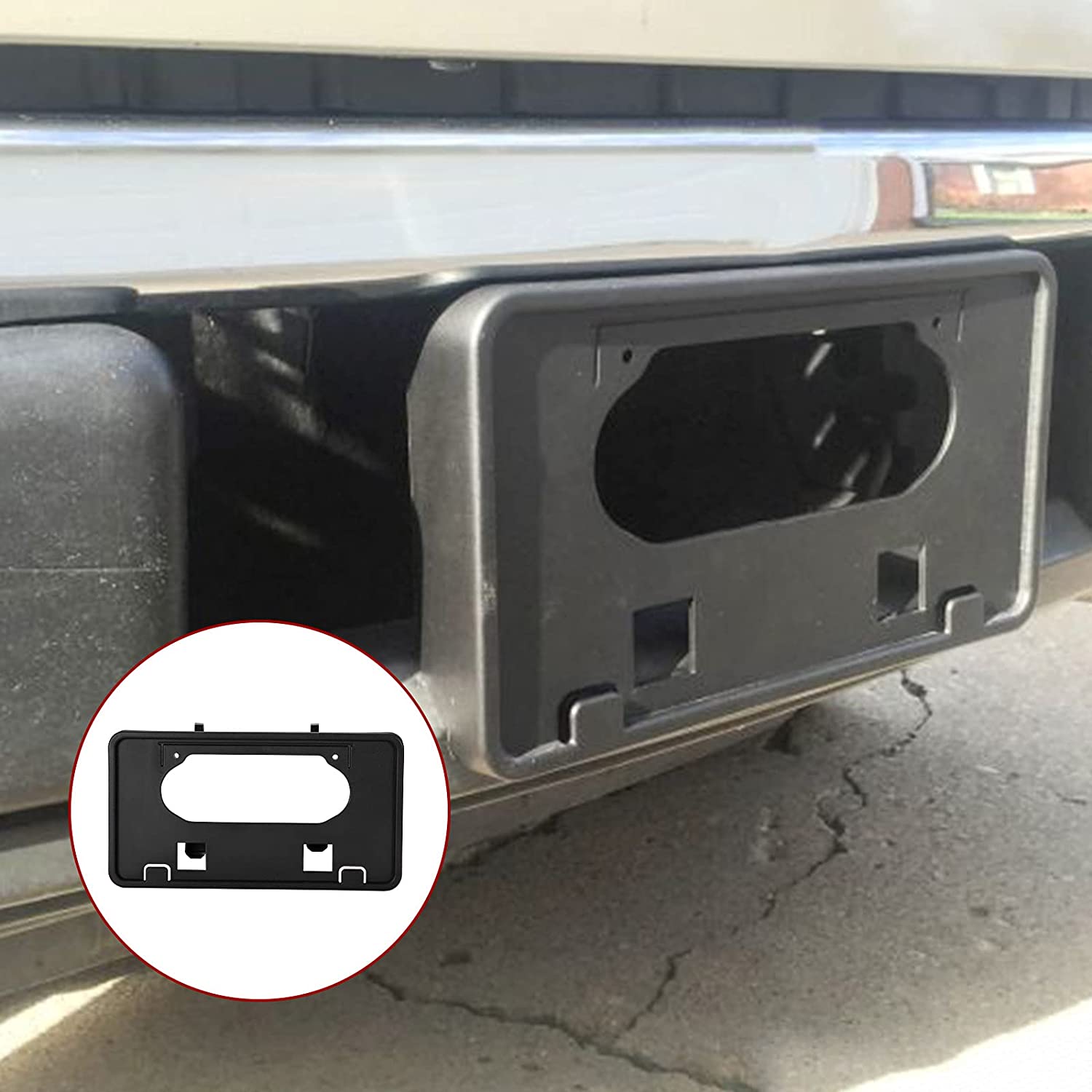 Bumper Mounting Bracket Compatible with Ford F150 2009 - 2014 Front License Plate Frame Holder - Delicate Leather