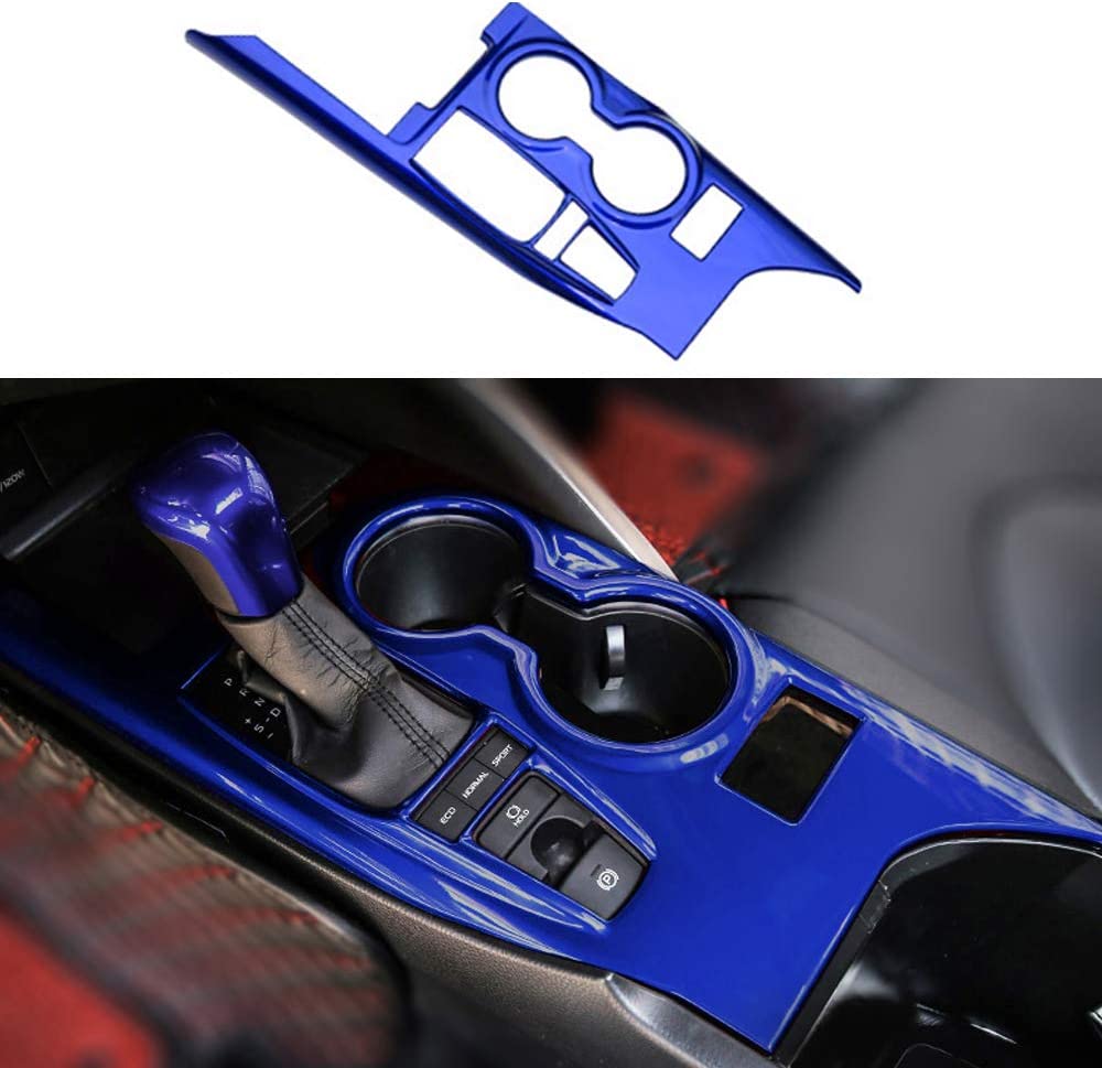 1Pcs Red ABS Gear Shift Knob Console Panel Trims Cover Cup Holder Decor Sticker Compatible with Camry XLE/XSE 2018 2019 2020 2021 2022 2023