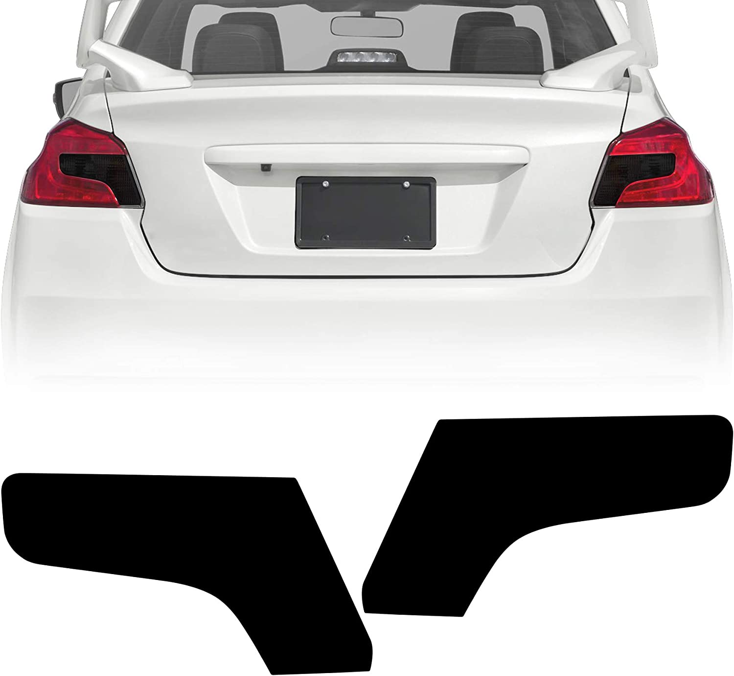 Blackout Taillight Vinyl Tint Film, Precut Overlays, Tail Light Wrap Cover Compatible with 2015-2020 Subaru WRX/STI - Delicate Leather