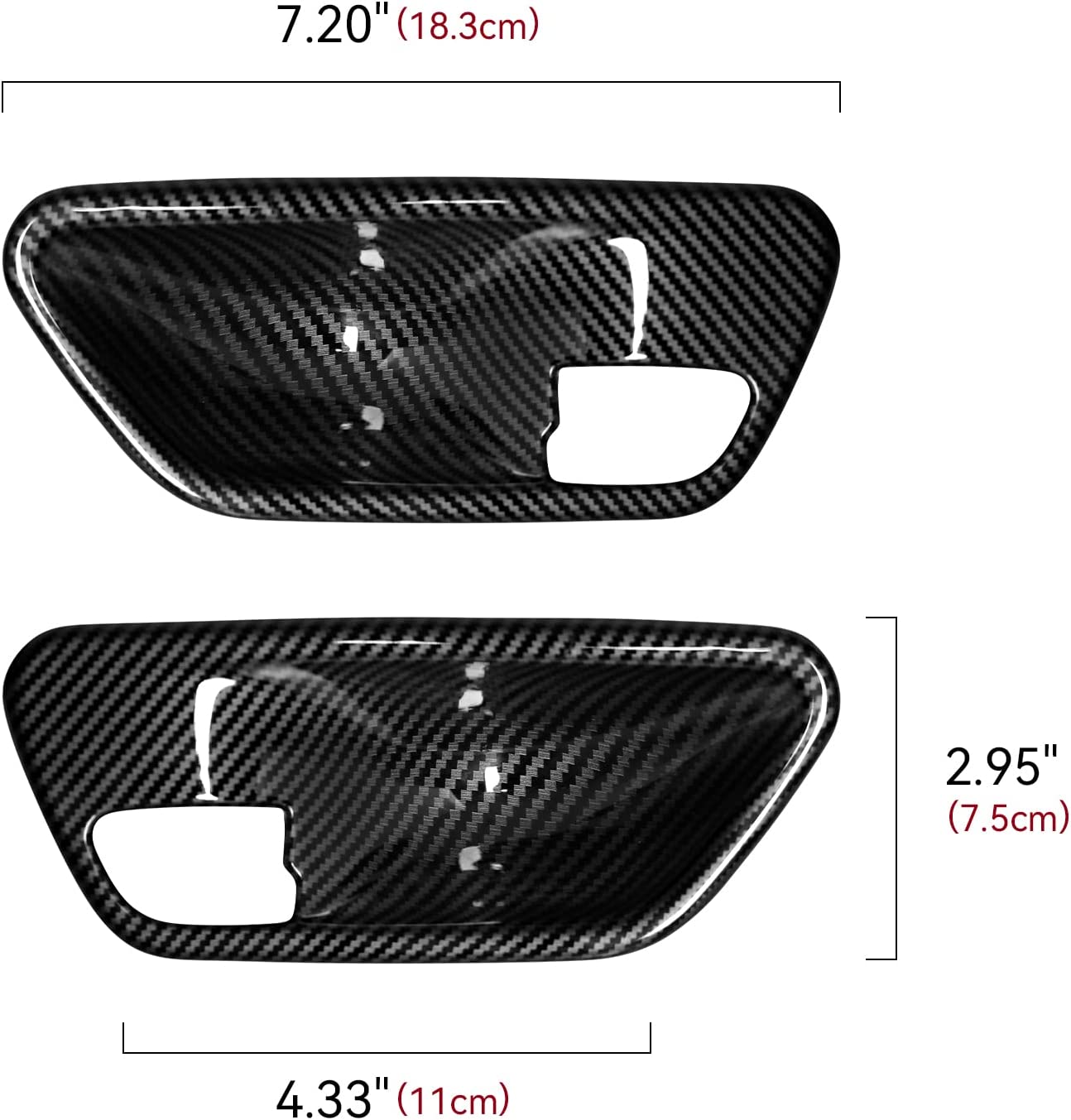 2PCS Car Trim Door Bowl Sticker Carbon Style ABS Decal Cover Compatible with 3 4 Series F30 F31 F34 3GT F32 F33 F36 Accessories