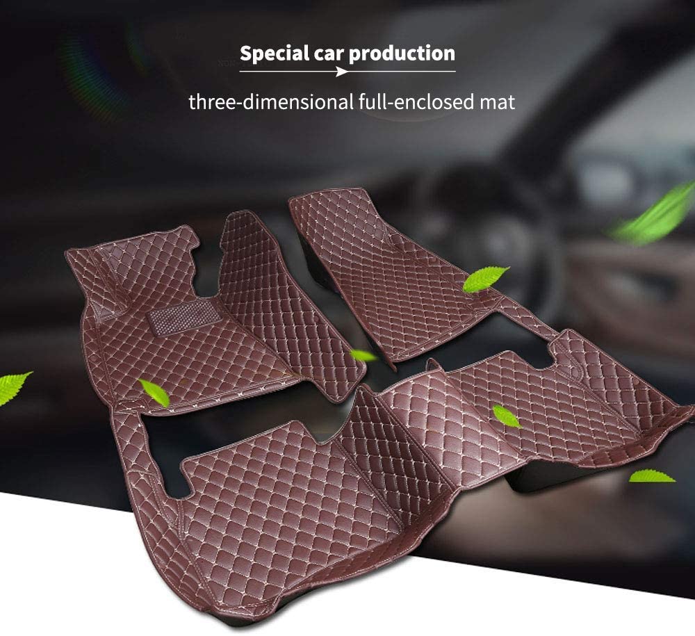 Car Floor Mats fit for X-Type 2008 Full Coverage All Weather Protection Non-Slip Leather Floor Liners - Delicate Leather