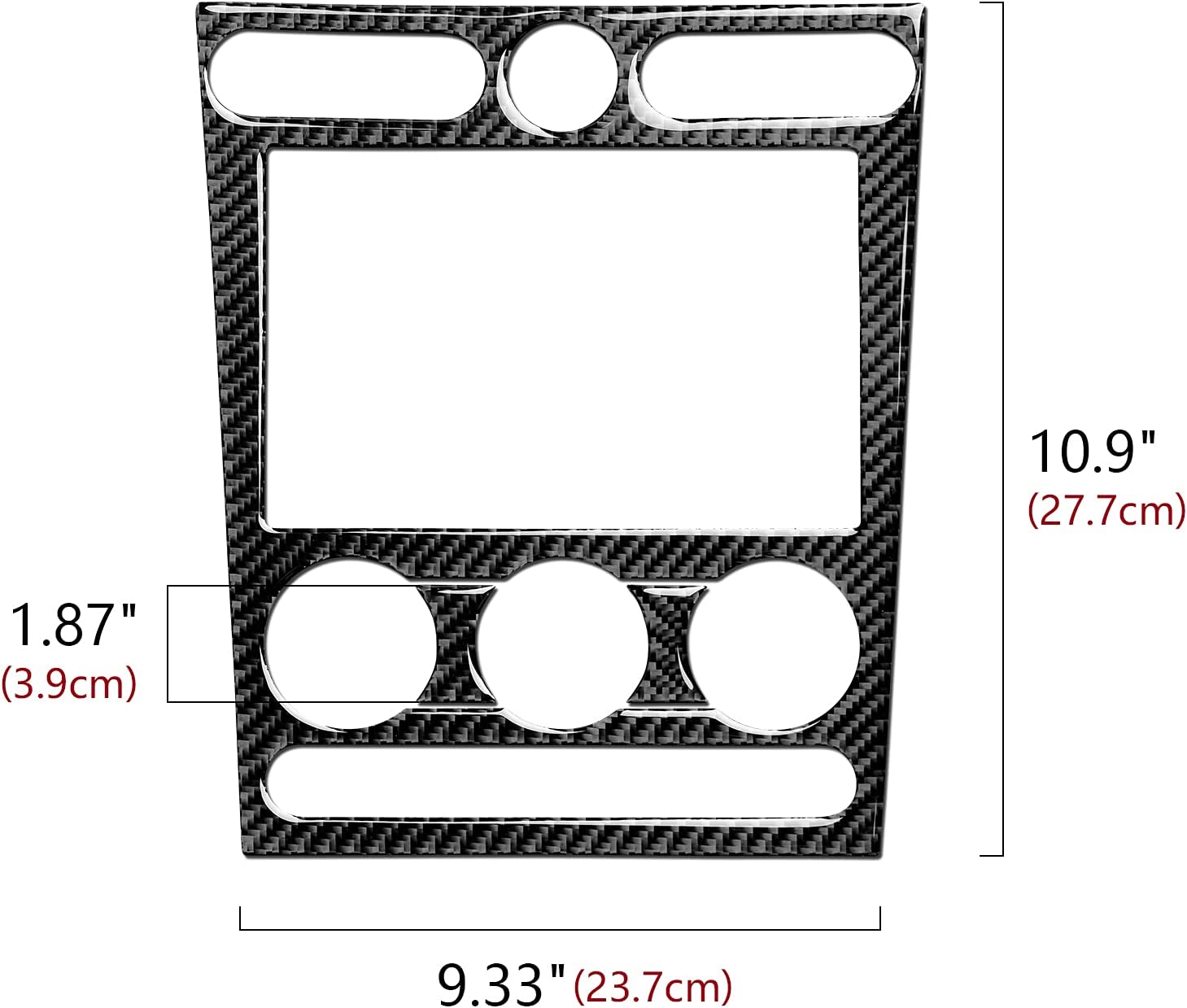 Car Center Console CD Panel Sticker Decal Carbon Fiber Interior Trim Cover Compatible with GT 2005 2006 2007 2008 2009 S197 Accessories