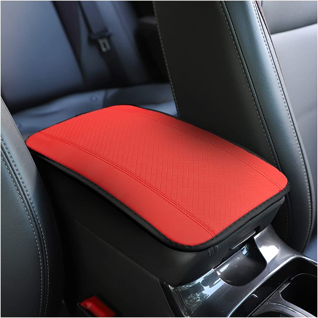 Car Armrest Storage Box Mat, Fiber Leather Car Center Console Cover, Car Armrest Seat Box Cover Accessories Interior Protection for Most Vehicle, SUV, Truck