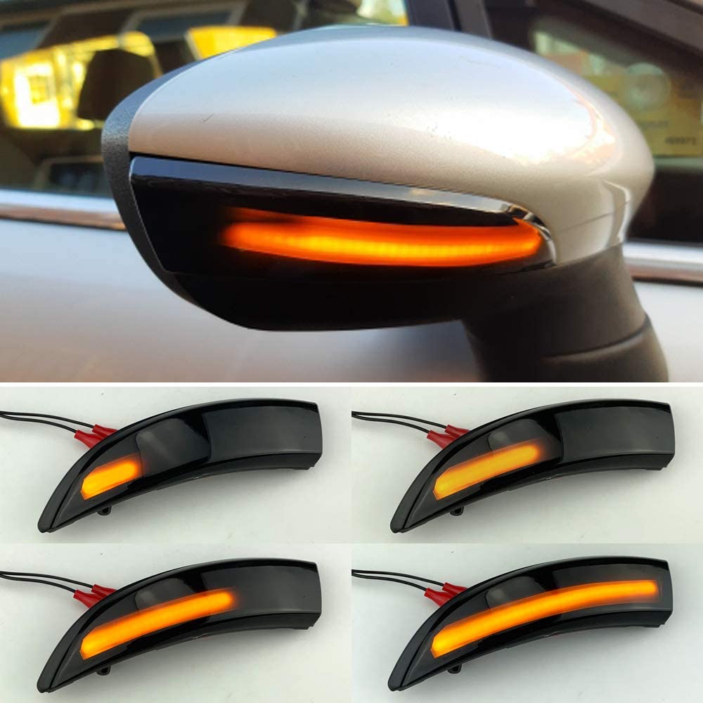 Dynamic Sequential Led Side Wing Rearview Mirror Lights Turn Signal Blinker Lamp for Ford Fiesta ST B-Max 2008-2017 - Delicate Leather