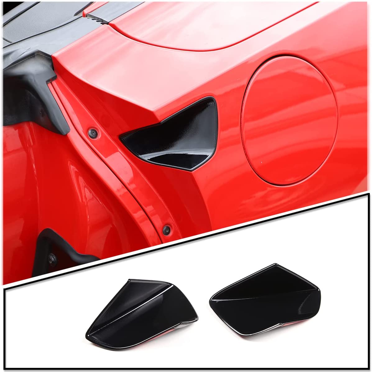 Real Carbon Fiber Car Door Handle Door Bowl Cover Compatible for C7 2014 2015 2016 2017 2018 2019 Car Outdoor Safety Decoration Cover Trim Exterior Accessories