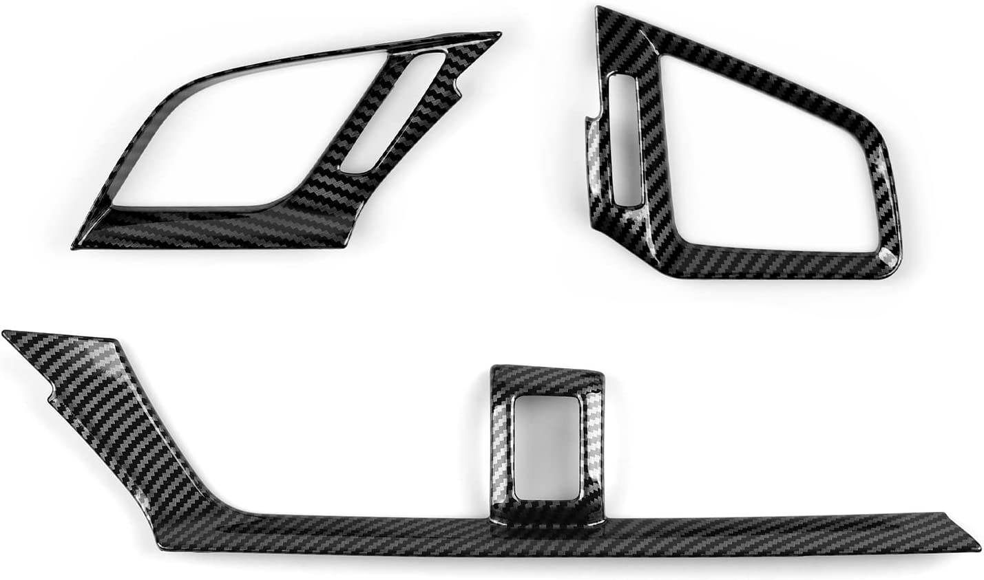 Air Vent Outlet Cover Trim Compatible with Civic 2016 2017 2018 2019 2020 2021 10th Gen Accessories ABS Carbon Fiber Interior Sticker