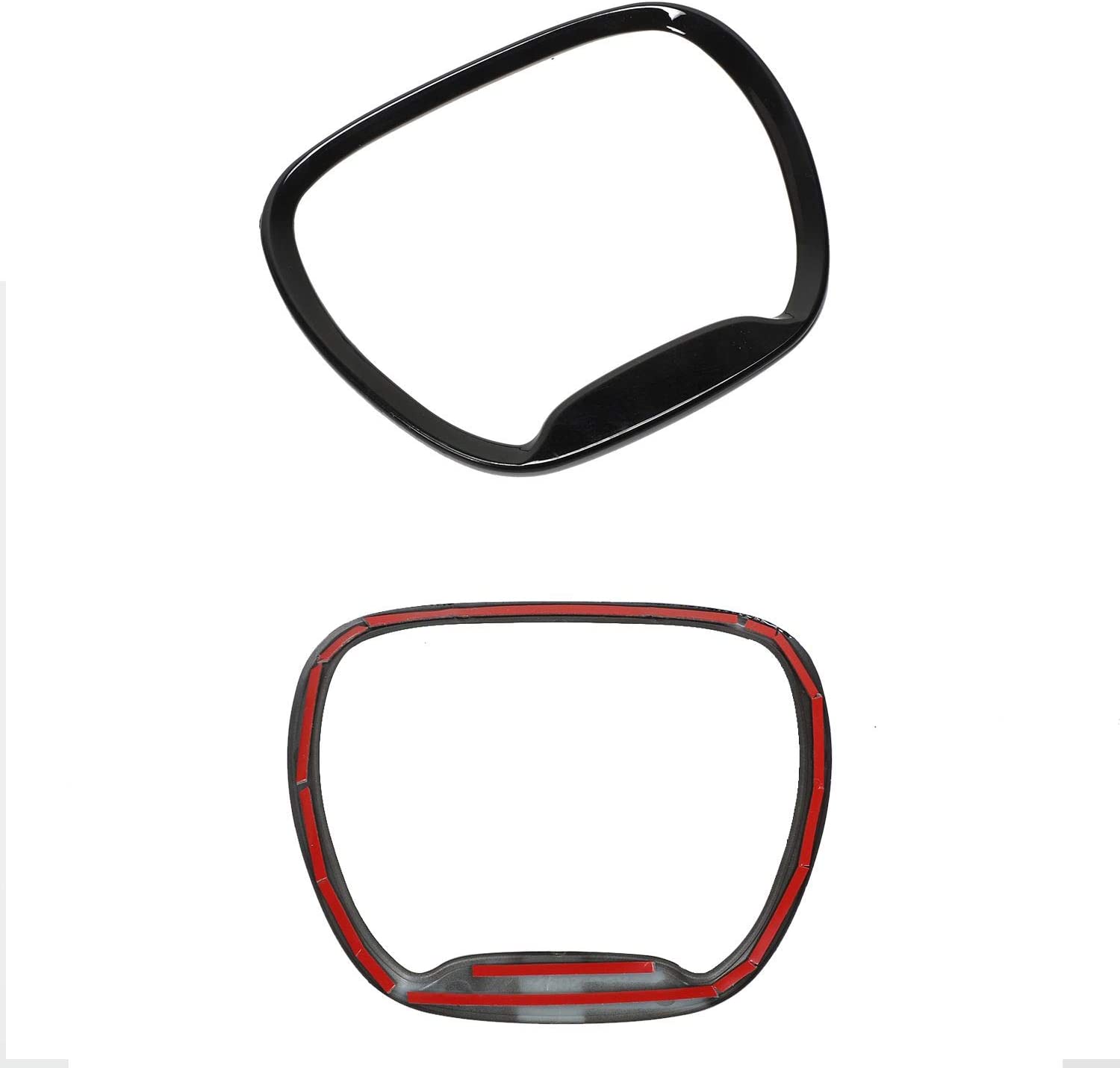 Steering Wheel Trim, for 2015-2022 Dodge Challenger Charger, for Jeep Grand Cherokee SRT8 2014-2020 - Delicate Leather