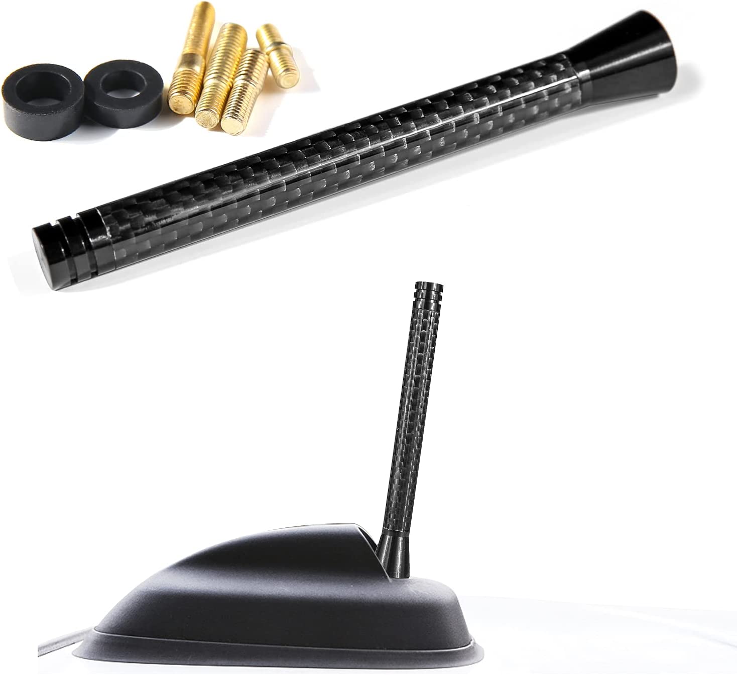 Antenna 4.2 Inch Union Jack UK Flag Short Antenna Compatible with Cooper All Models Cooper S JCW Hardtop 2/4 Door Convertible Countryman Clubman Roadster Peaceman - Delicate Leather  