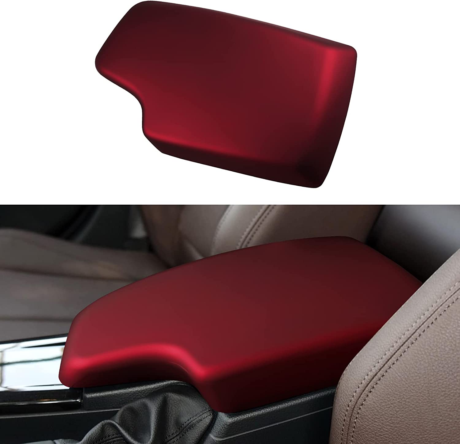 Car Armrest Storage Box Cover Lid ABS Sticker Decal Trim Compatible with BMW 3 Series F30 2013 2014 2015 2016 2017 2019 Interior Accessories -- ONLY for F30 - Delicate Leather