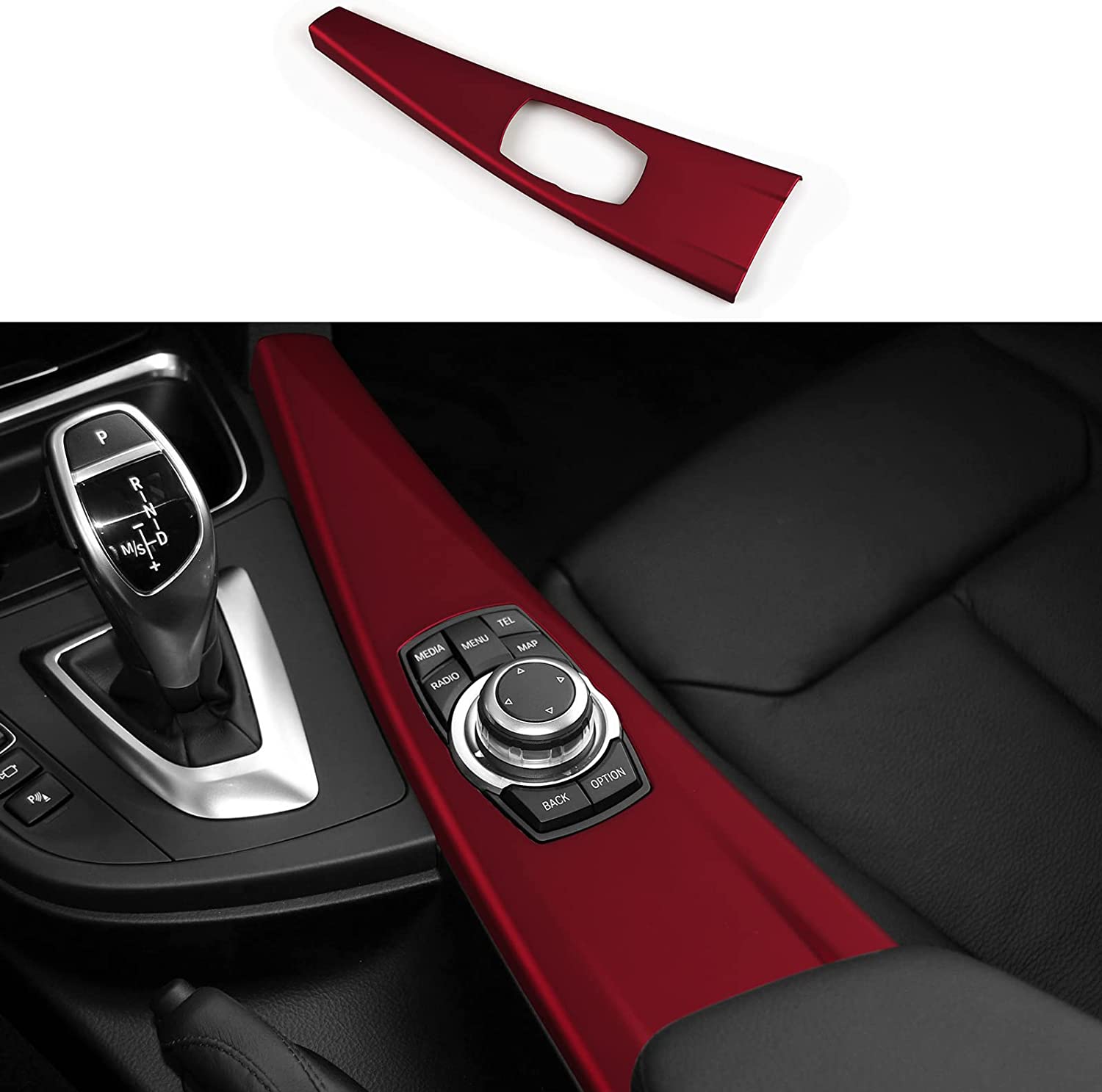 Car Multimedia Trim ABS Sticker Decal Compatible with BMW F30 F31 F34 3GT F32 F36 Accessories, 2012-2020 - Delicate Leather