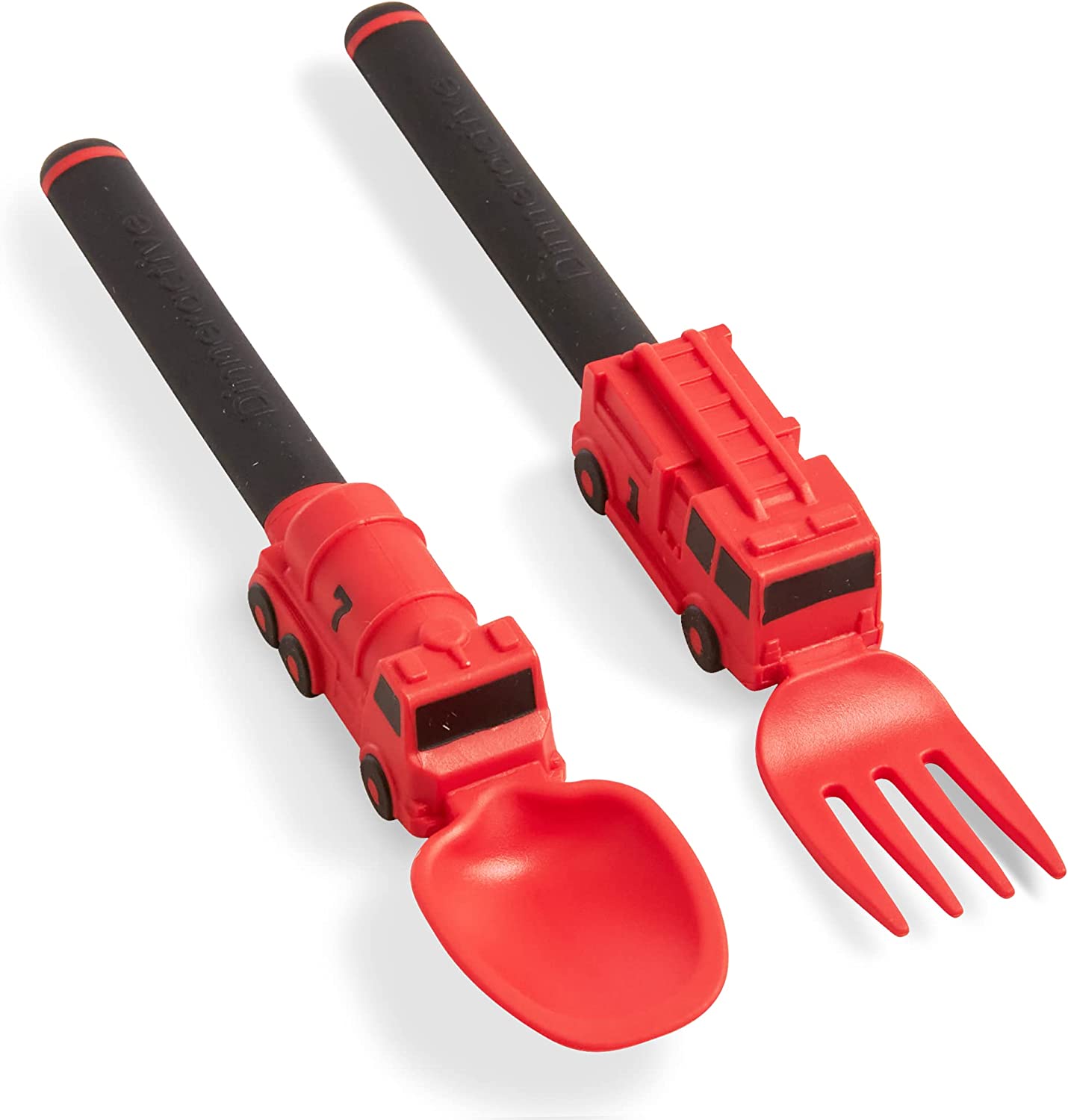 Utensil Set for Kids – Red Race Car Themed Fork and Spoon for Toddlers and Young Children – 2-Piece Set - Delicate Leather