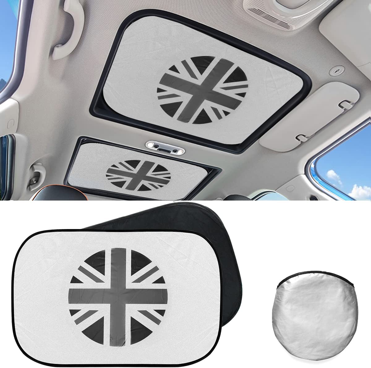 UV Ray Car Sunroof Sun Shade Interior Sun Protector Sunshade Compatible for Cooper Accessories