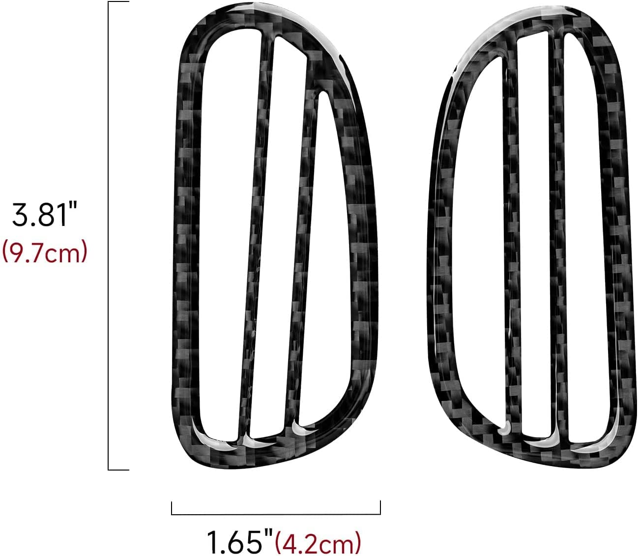 Car Air Outlet Vent Sticker Decal Carbon Fiber Interior Trim Cover Compatible with C6 2005 2006 2007 Accessories