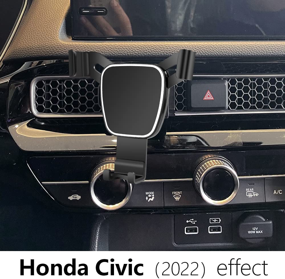 Car Phone Holder for 2022 Honda Civic Auto Accessories Navigation Bracket Interior Decoration Mobile Cell Phone Mount - Delicate Leather