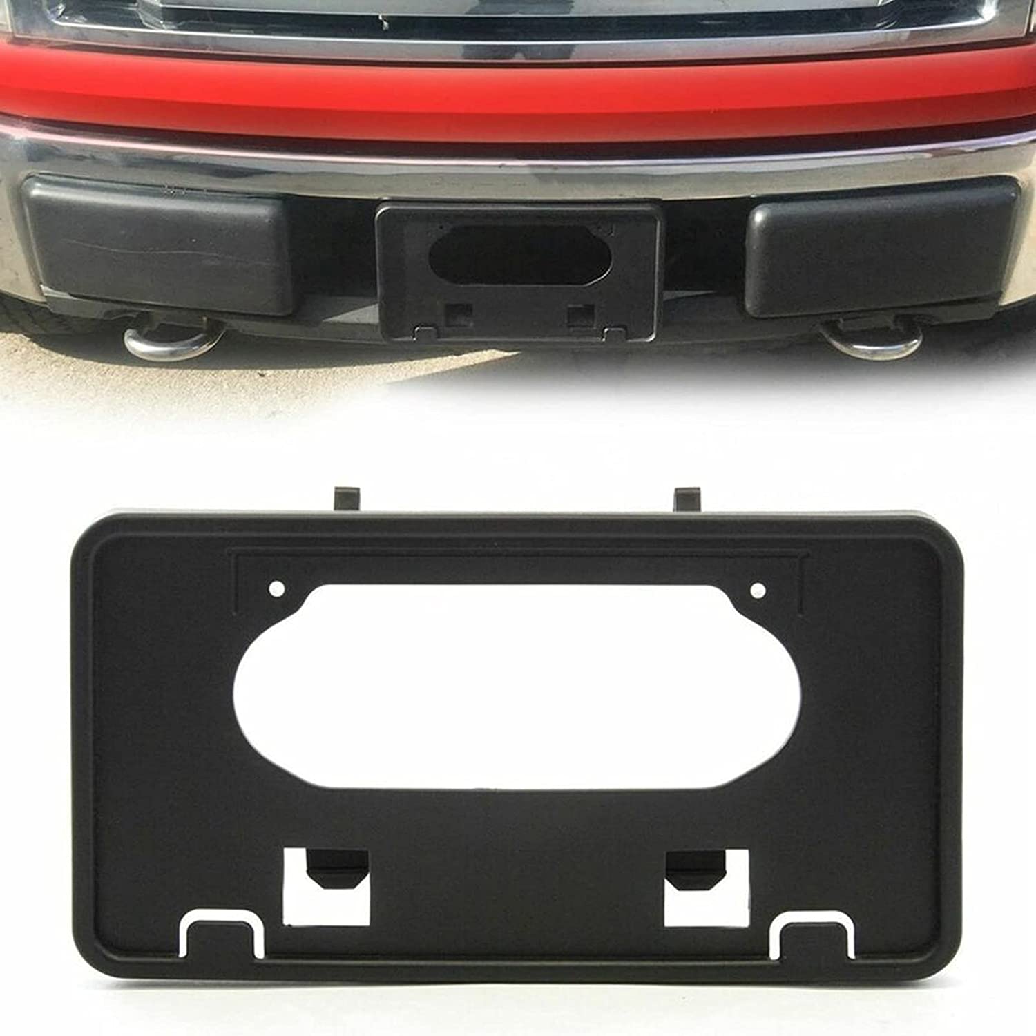 Bumper Mounting Bracket Compatible with Ford F150 2009 - 2014 Front License Plate Frame Holder - Delicate Leather