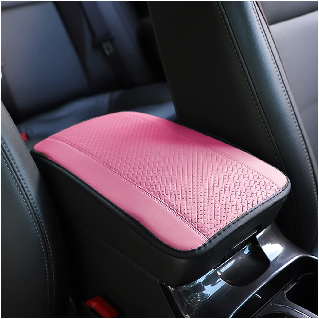 Car Armrest Storage Box Mat, Fiber Leather Car Center Console Cover, Car Armrest Seat Box Cover Accessories Interior Protection for Most Vehicle, SUV, Truck