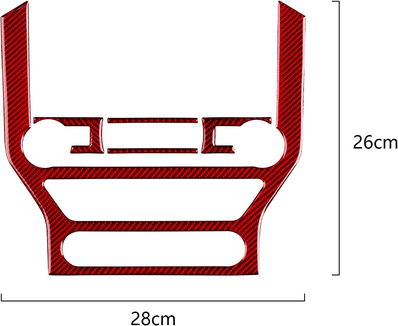 Car Center Control CD Panel Sticker Decal Carbon Fiber Interior Trim Cover Compatible with Ford Mustang 2015 2016 2017 2018 2019 2020 Accessories